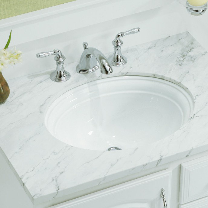 K23360 Kohler Devonshire Ceramic Oval Undermount Bathroom Sink with